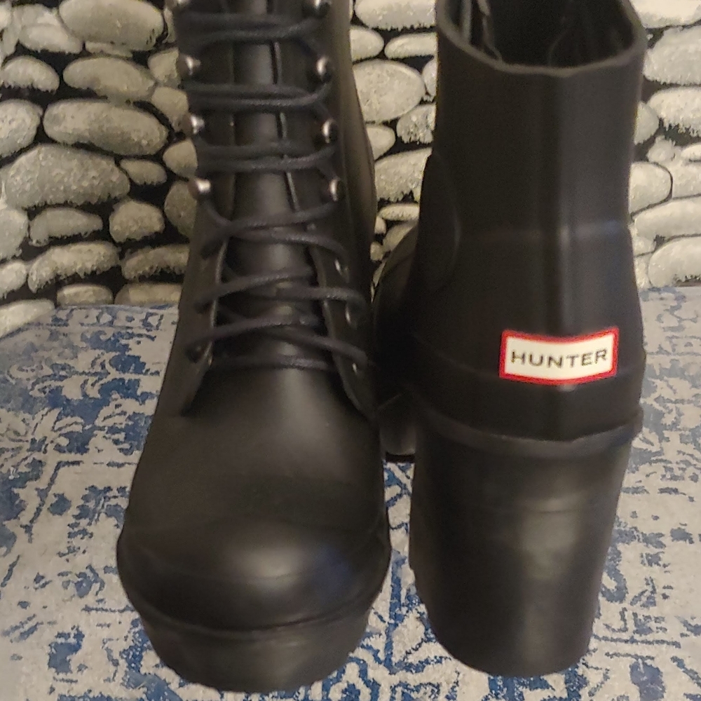 Hunter high heeled rain boots